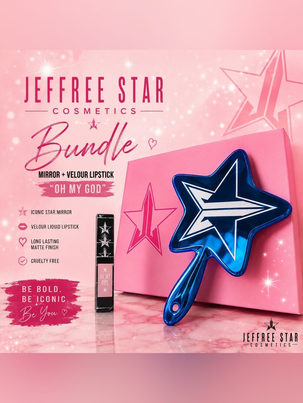 Jeffree Star Cosmetics Bundle - Mirror + Velour Lipstick "Oh My God"